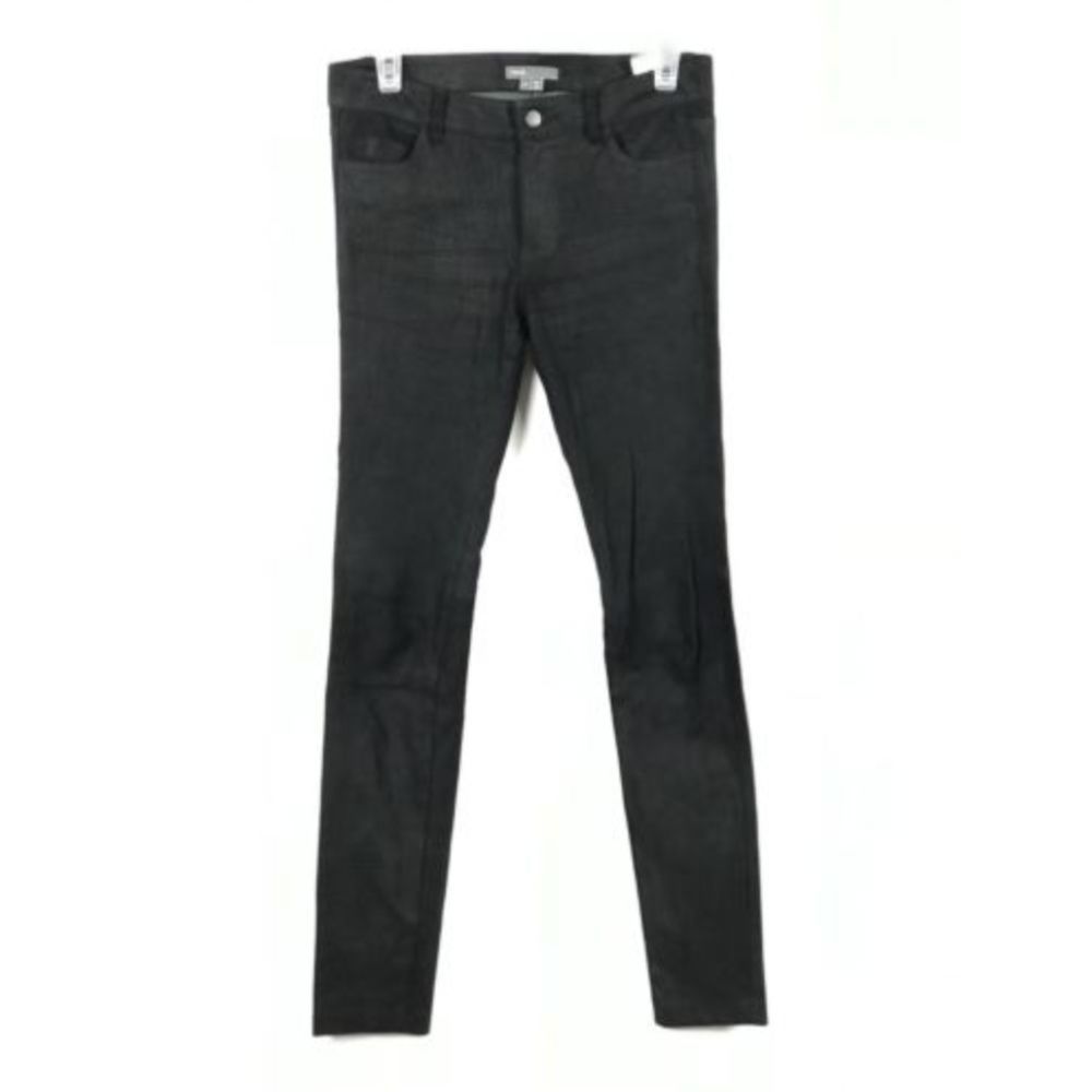 Vince Black Alligator Print LEATHER leggings (stretchy!)